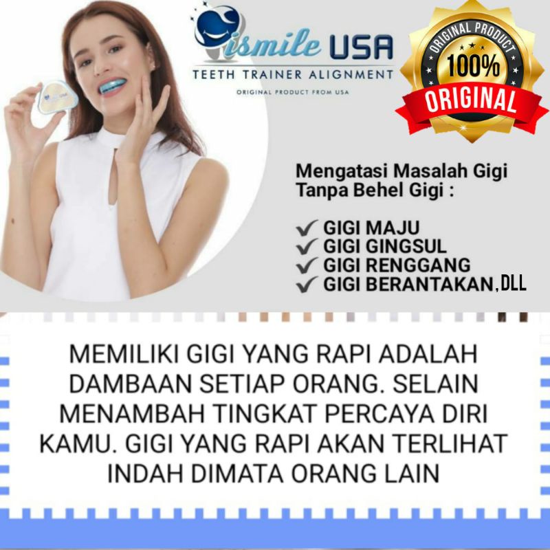 (Original) Garansi 100% Original Ismile USA Perapih Gigi Original / Ismile USA / Teeth trainer