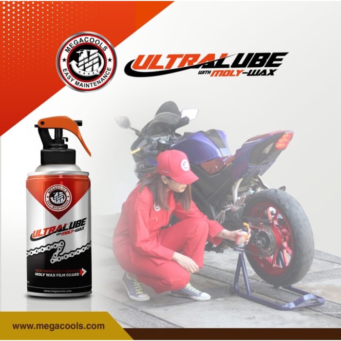 Megacools Ultra Lube With Moly Wax 300 ml Pelumas Rantai Sepeda Motor