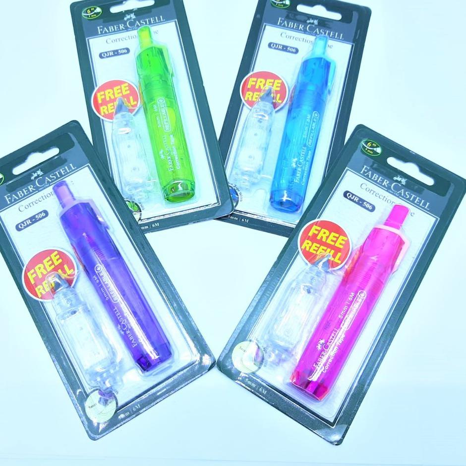 

Super Stock TIP EX KERTAS / STIPO CORRECTION TAPE QJR 506 + 1 REFILL FABER-CASTEL