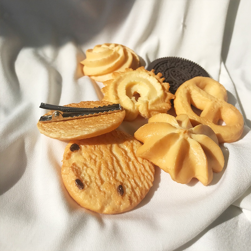 Jepit Rambut Desain Biskuit Cookies Gaya Korea Untuk Wanita