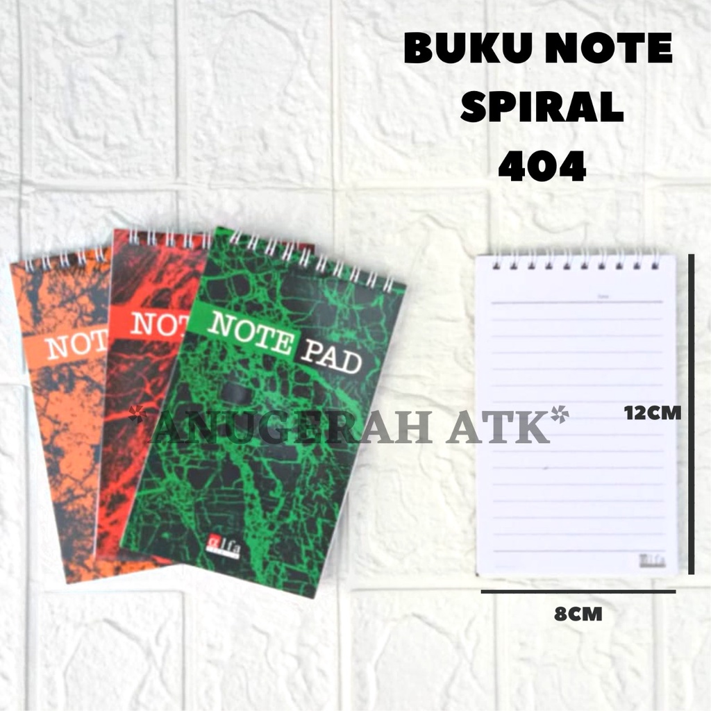 

Buku Saku / Buku Memo Spiral Kecil PN 404