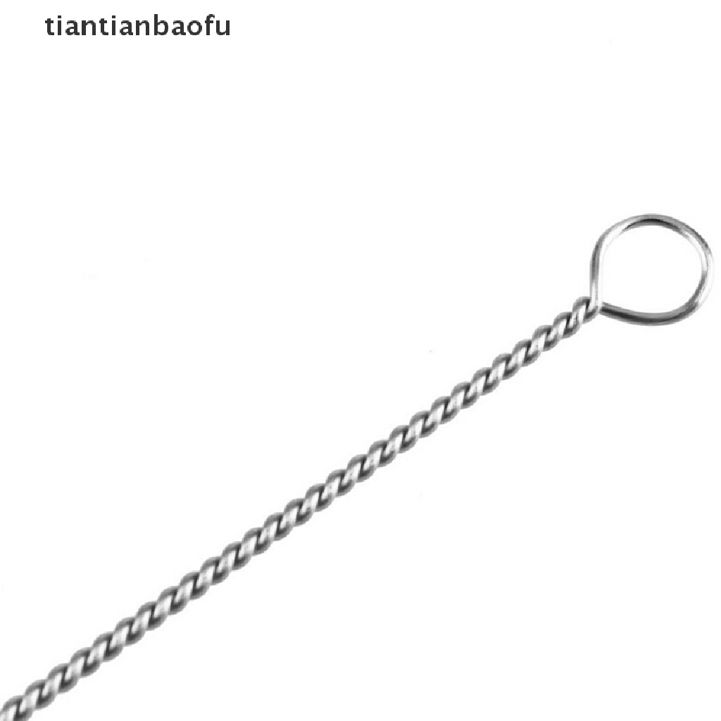 1 Pc Sikat Pembersih Sedotan Bahan Stainless Steel Nilon Ukuran 17cm  1pc Sedotan Pembersih