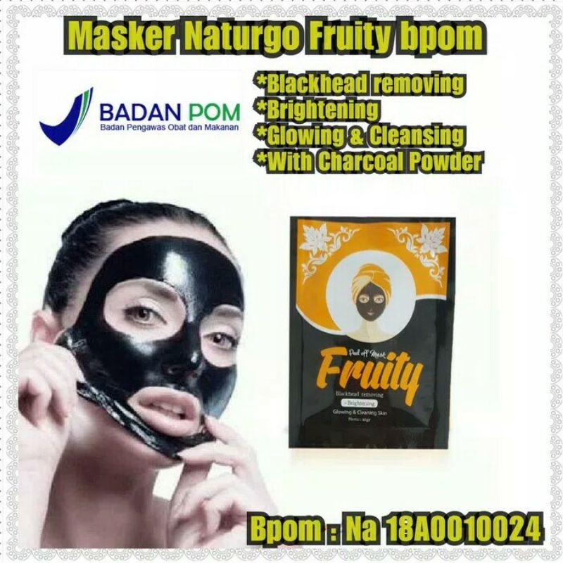 Masker FRUITY Peel Off Mask / Black Head Removing ORIGINAL BPOM