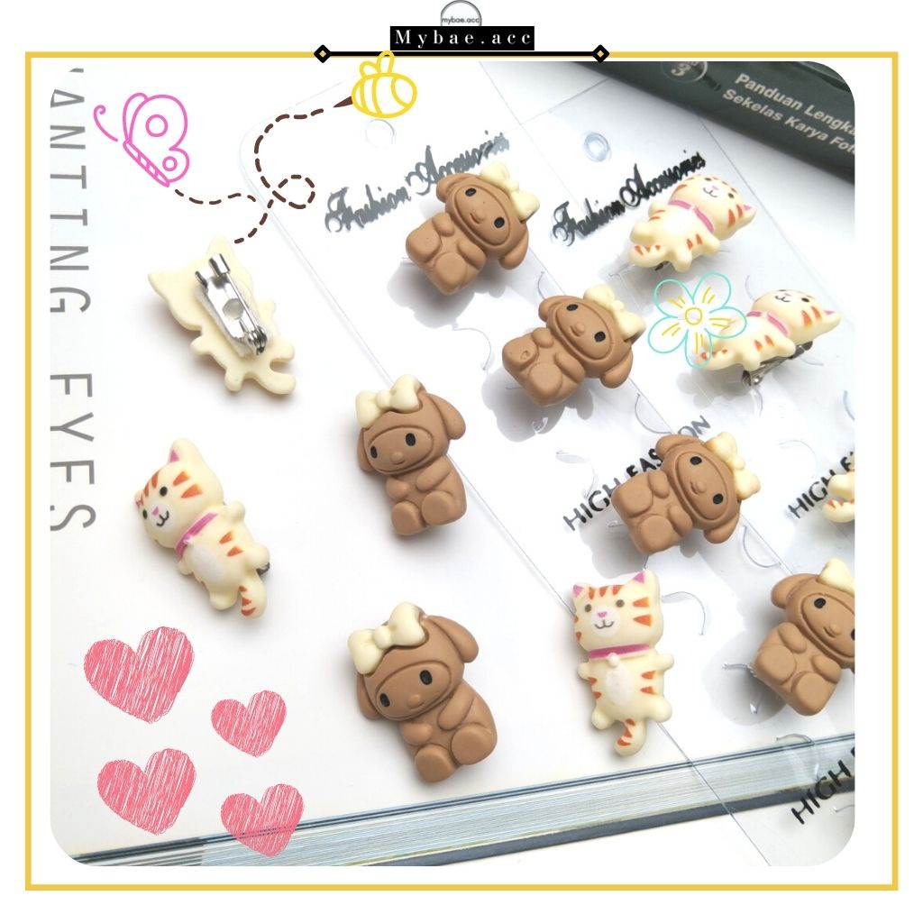 Bros Mini Kecil Imut Karakter Anak / Bros dagu / Bin hijab / Bros karakter / Bros Pin / Pin resin / 
