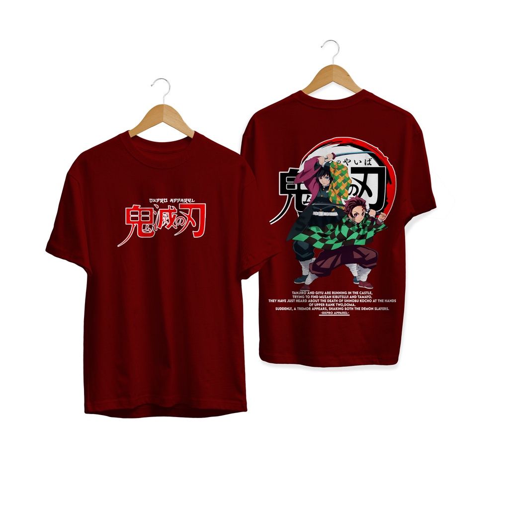 T-SHIRT ANIME KIMETSU NO YAIBA GIYU TANJIRO GIJIRO FIGHT KNY PREMIUM