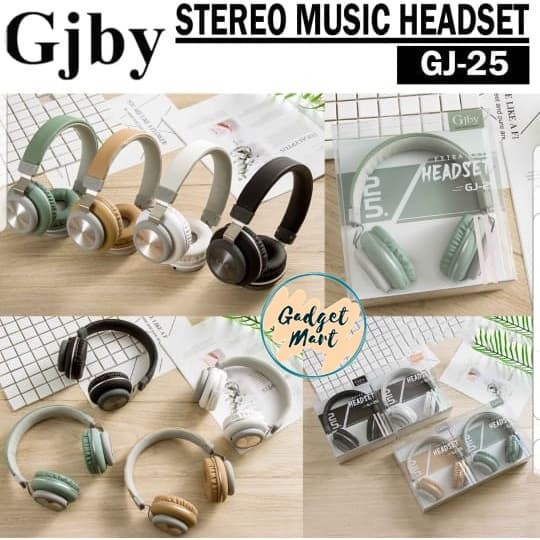 HEADPHONE BANDO - EARPHONE - HEADSET GJBY GJ-25 Mic