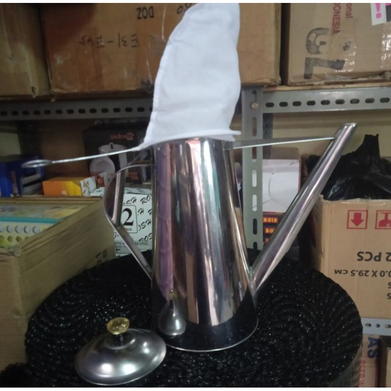 Teko Thai tea stainliess saringan theai tea sett