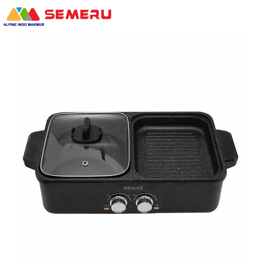 IDEALIFE ELECTRIC GRILL + SHABU IL-116 D