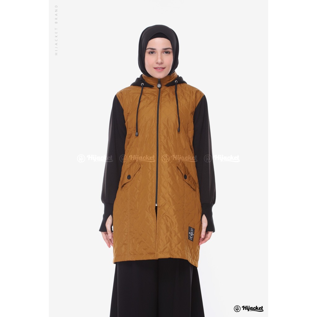 HIJACKET GRACIELA JAKET MUSIM DINGIN - OUTWEAR MUSLIMAH TEBAL NYAMAN WINTER FASHION-Marigold