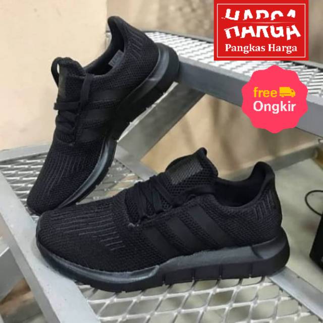 Jual ORIGINAL SEPATU SNEAKERS PRIA ADIDAS SWIFT RUN ALLBLACK ORIGINAL ...