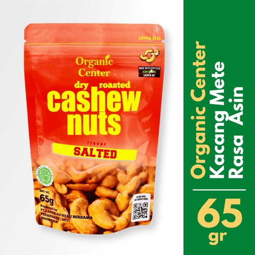 Organic Center - Cashew nuts Salted 65gr