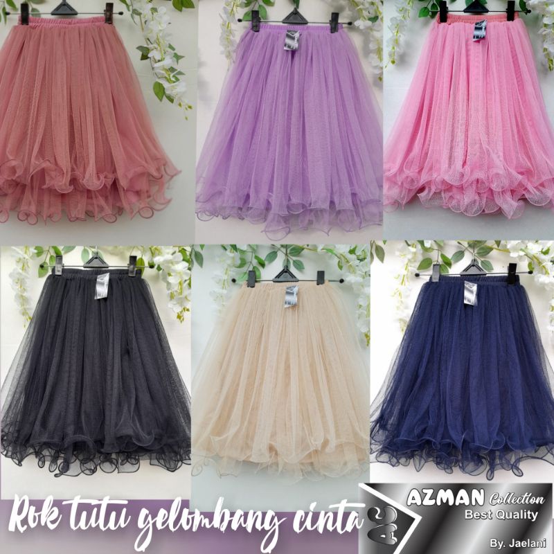 Rok tutu mengembang 2layer-rok tutu gelombang cinta / rok tutu princes/rok tutu kids/rok tutu anak usia 1-10 tahun