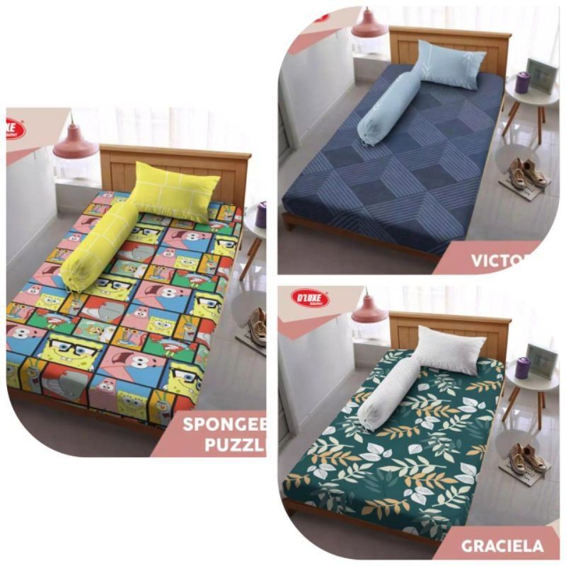 SPREI KINTAKUN DELUXE UKURAN 120 X 200 TINGGI 20 MOTIF SPONGEBOB PUZZLE