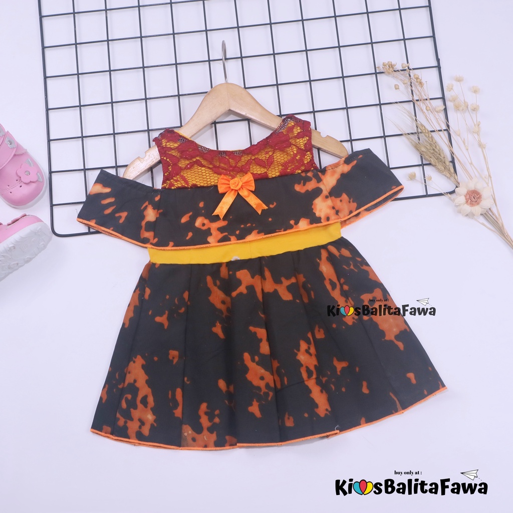 Dress Camilla uk 1-2 Tahun / Dres Anak Perempuan Brukat Sabrina Gaun Kensi Pesta Cewek Import Murah