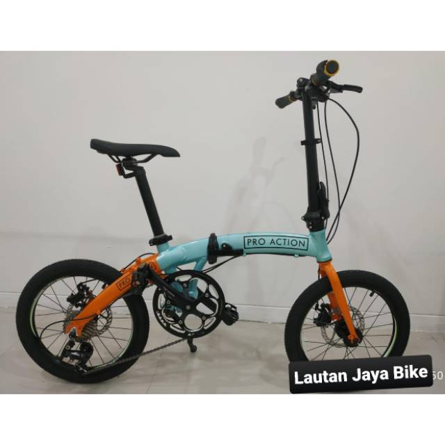 Sepeda Lipat 18 Pro Action Frame Alloy 9 Speed Rem Cakram Shopee Indonesia