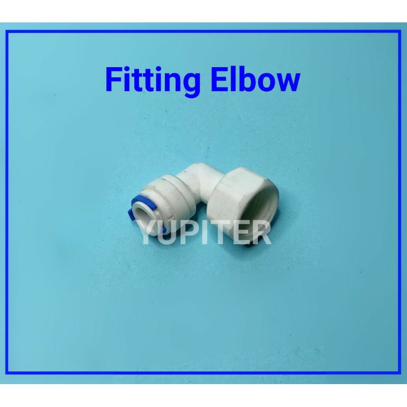Fitting RO Keni Drat Dalam ½ Selang ⅜ (Elbow) - Filter Air