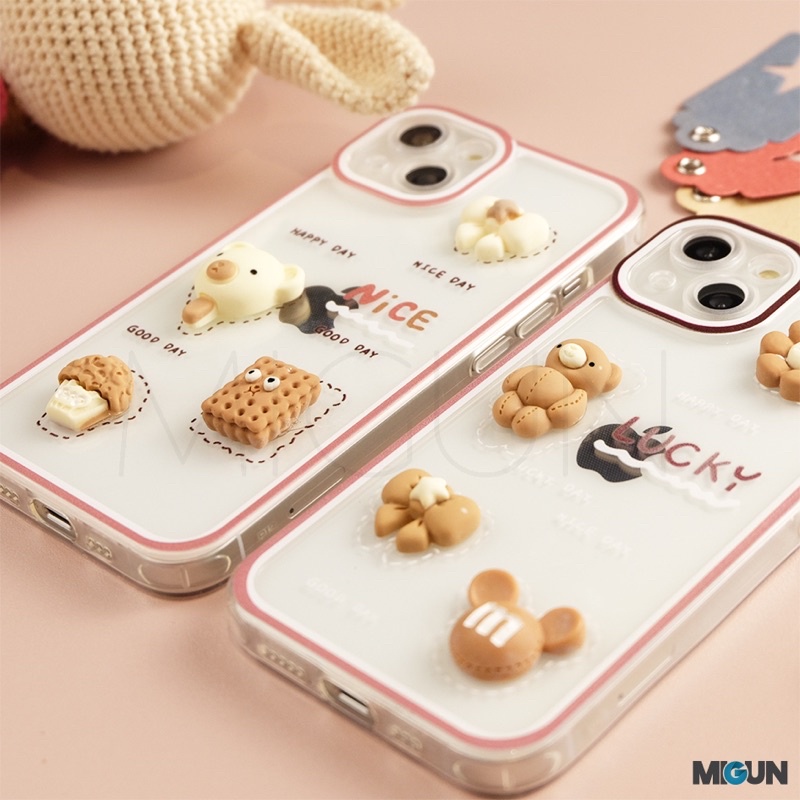 New! Cookie Bear - Softcase timbul lucu for IPhone 7 8 SE2020 7+ 8+ X XR XSMAX XS 11 11PRO 11PROMAX 12 13 MINI PRO PROMAX