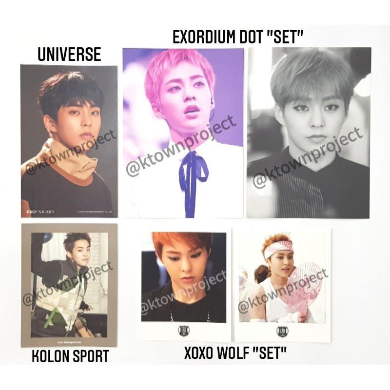[READY - CLEARANCE SALE] EXO XIUMIN UNIVERSE EXORDIUM DOT KOLON SPORT THE FIRST CLASS XOXO WOLF POLA