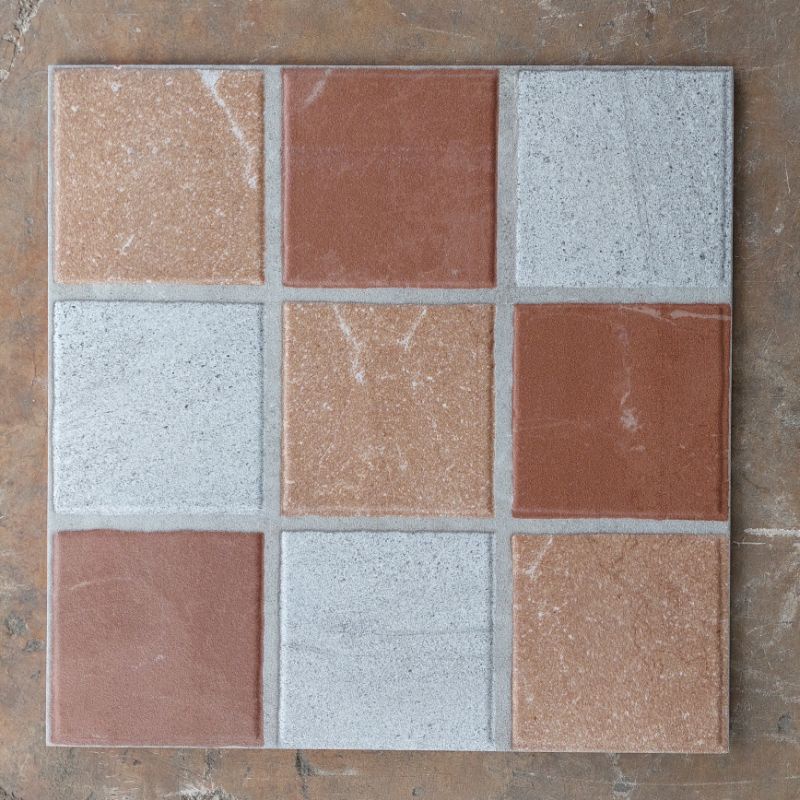 KERAMIK LANTAI KASAR GARASI KIA SHUFLLE STONE BROWN HD 50X50 KW1