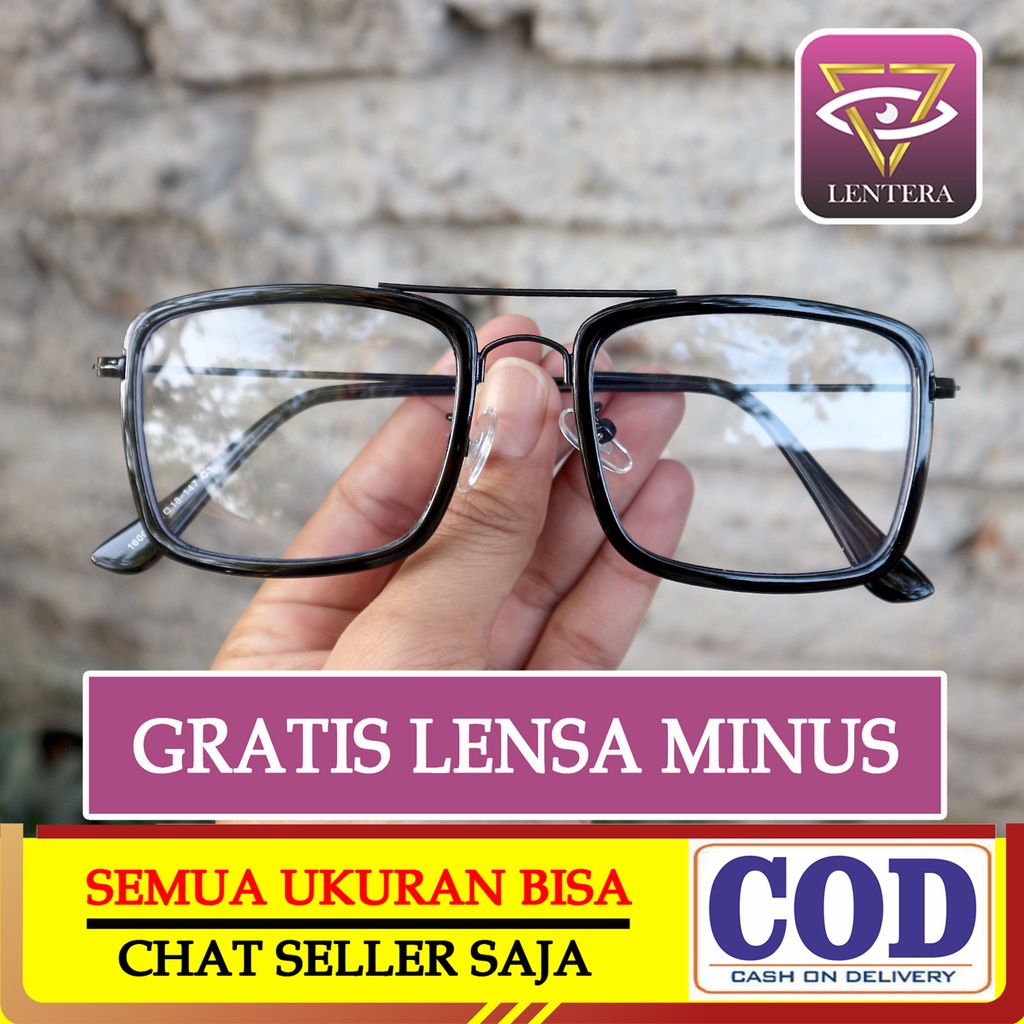 LENTERA - LT026 - Kaca mata Optik Antiradiasi Photochromik Gaya Terbaru Minus