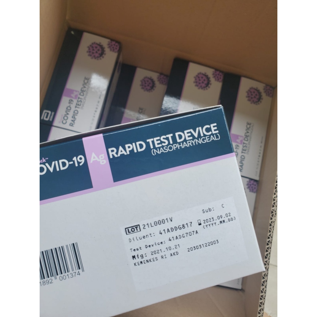 Abbott Bioquick Naso Antigen Swab Covid 19 Rapid Test Device 1 Pcs Satuan Nasopharyngeal