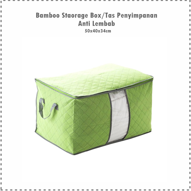 Bamboo Storage Box/Tas Penyimpanan Horizontal Anti Lembab