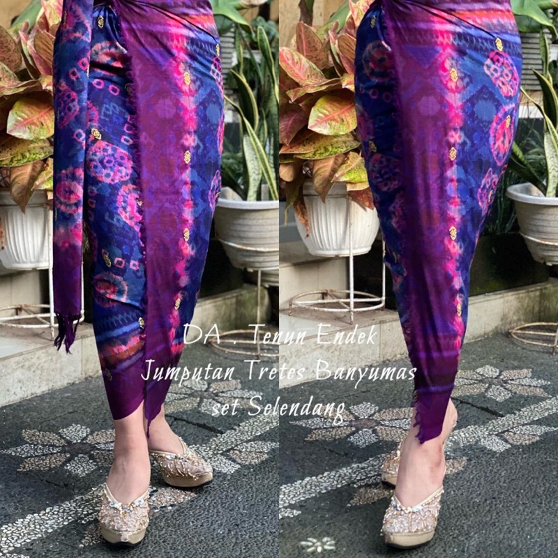 PRADNYABUSANA || TENUN ENDEK JUMPUTAN TRETES BANYUMAS SET SELENDANG