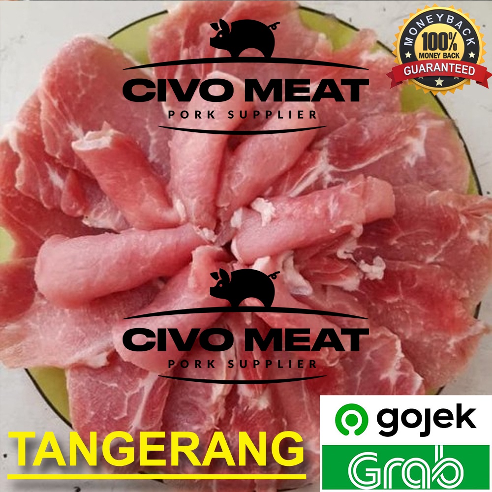 Daging Paha Babi Slice Tipis - 500g