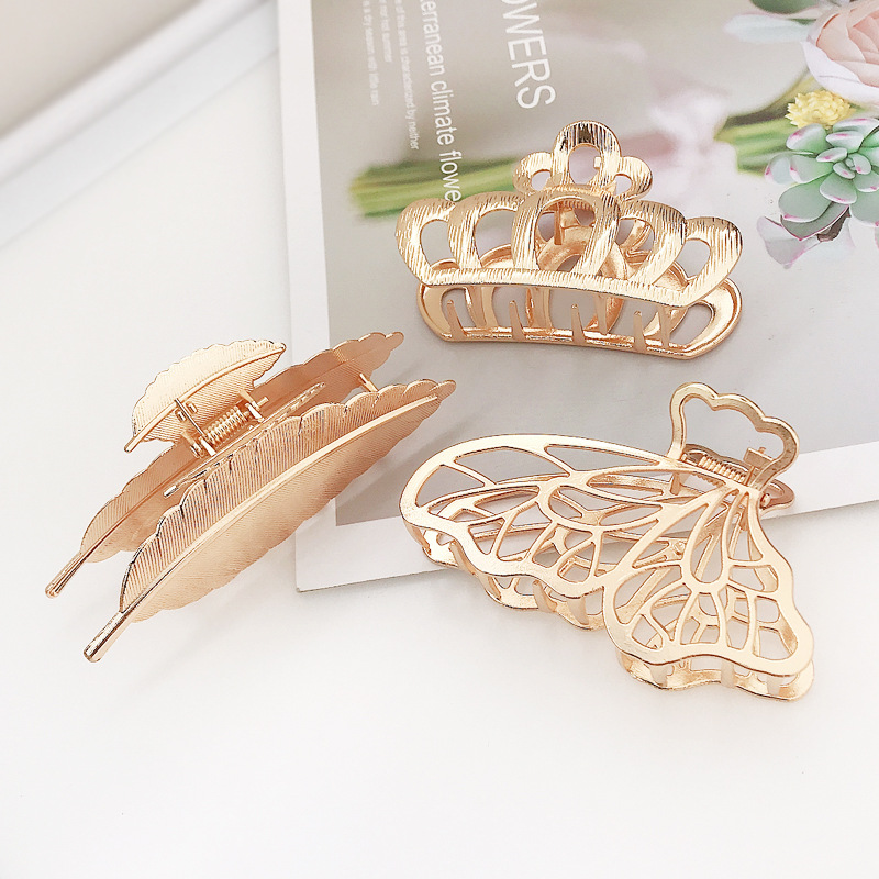 [Women Metal Creative Hair Clips] [Girls Korean INS Style Hair Claw] [Ladies Simple Casual Hair Claw]