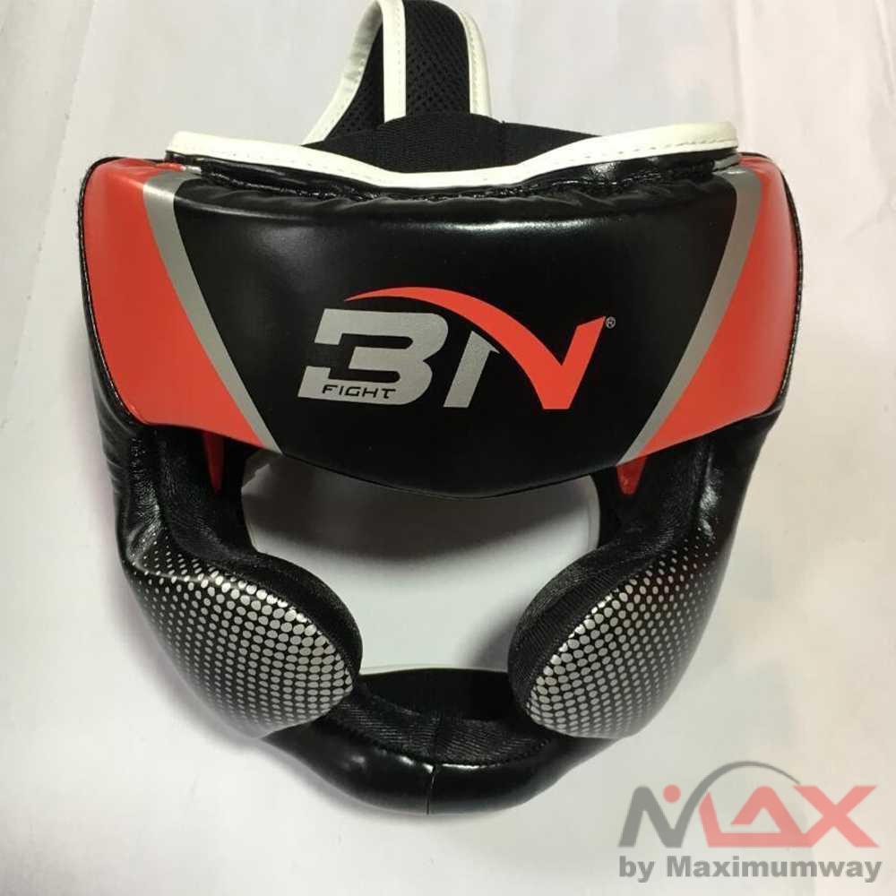 BNPRO Helm Tinju Muay Thai MMA Pelindung Kepala Size XL - BNHG-01 Warna Merah