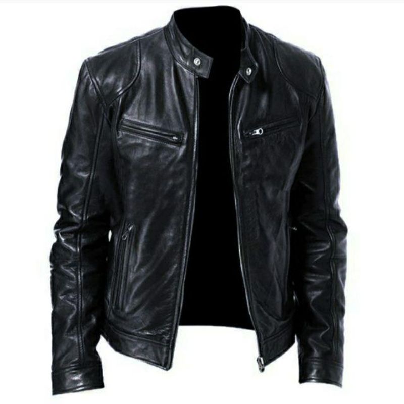 JAKET KULIT MOTOR PRIA/ JAKET KEREN/ JAKET SEMI PRIA