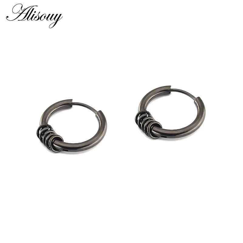 1pc Anting Hoop Variasi Ring Cewek Cowok Ala Korea Anti Karat