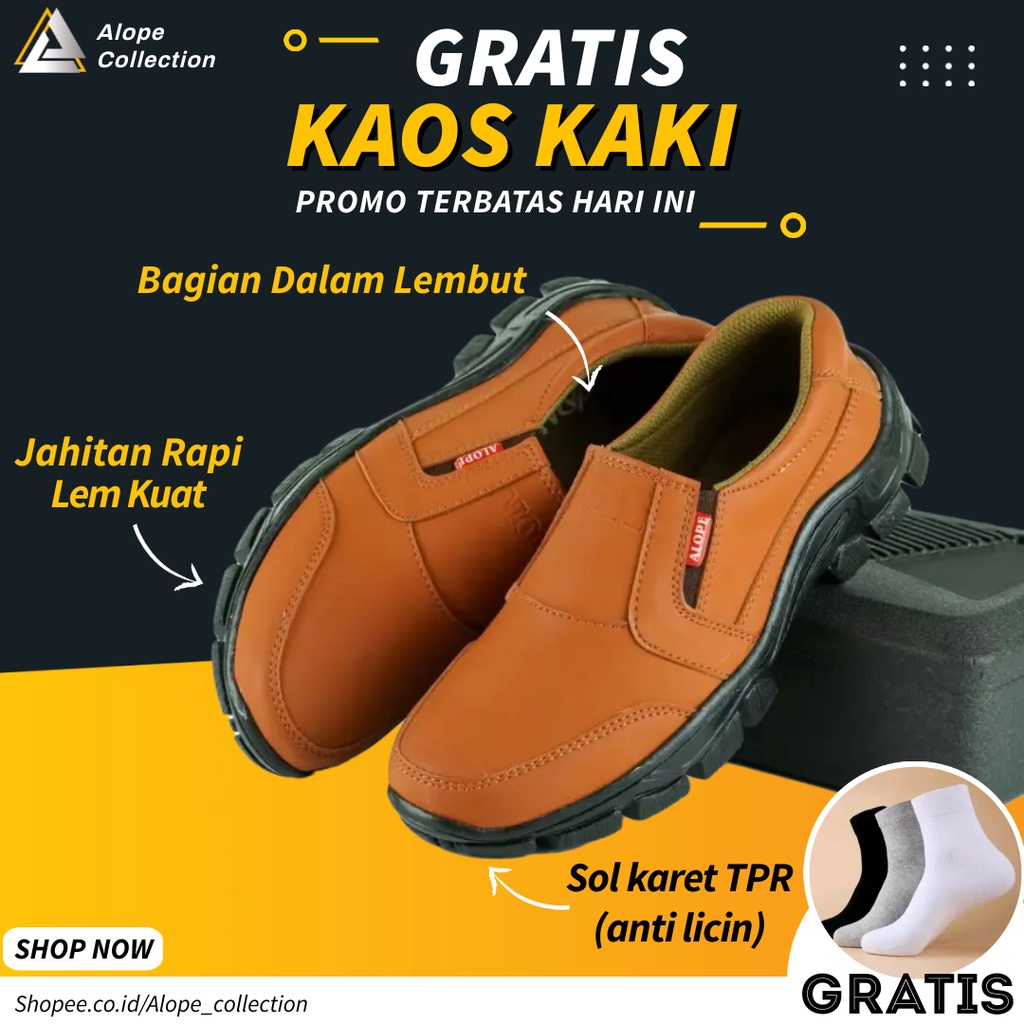 Sepatu Pria kulit Kasual Original Sneakers Dewasa Spatu Outdoor Jalan Santai Hiking Gunung Tracking 