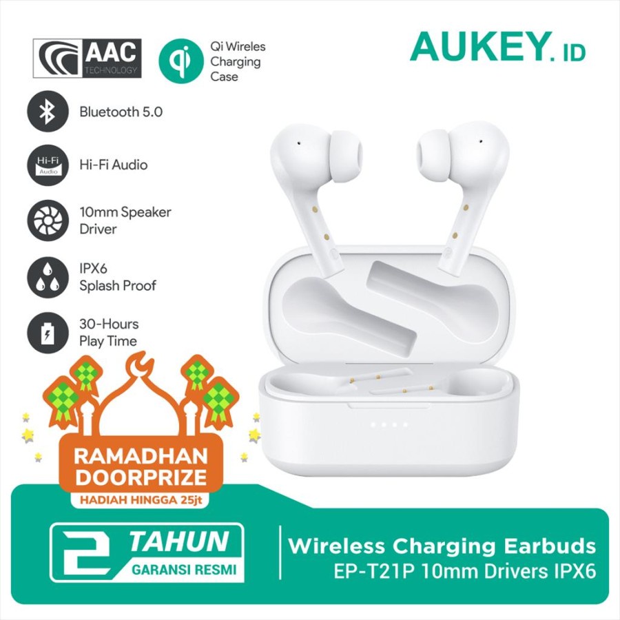 Headset/TWS Aukey EP-T21P Wireless Charging Earbuds 10mm Drivers IPX6