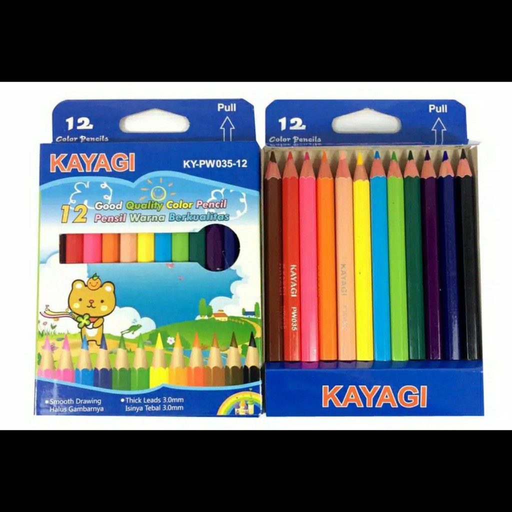 

Pensil Warna Kayagi 12 Warna Pendek KY-PW035-12