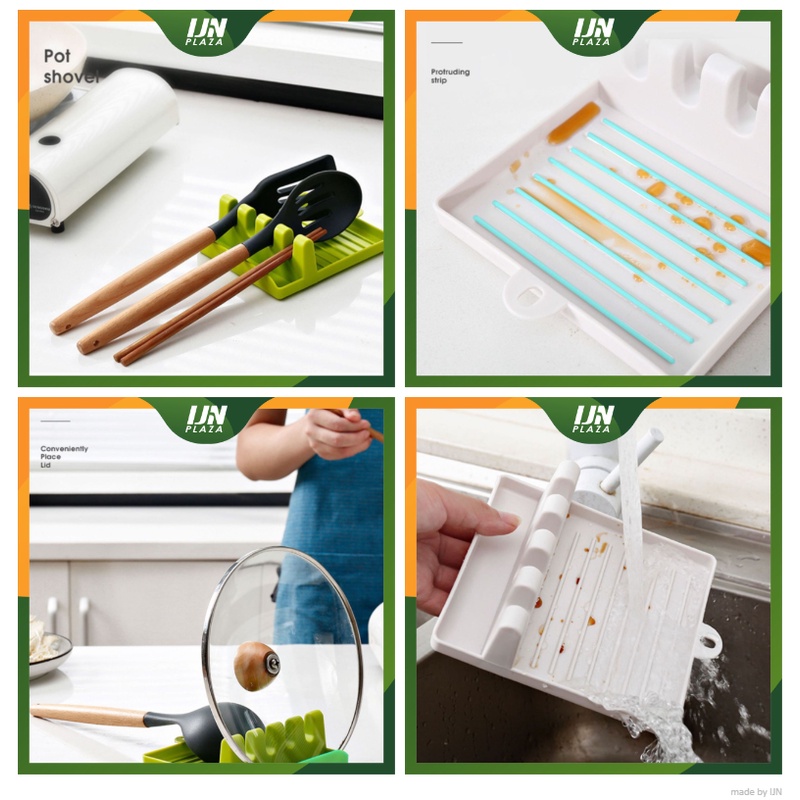 ❤ IJN ❤ Holder Spatula C37 Rak Sendok/Sumpit/Tutup Panci Tempat Tatakan Peralatan Masak Rak Dapur