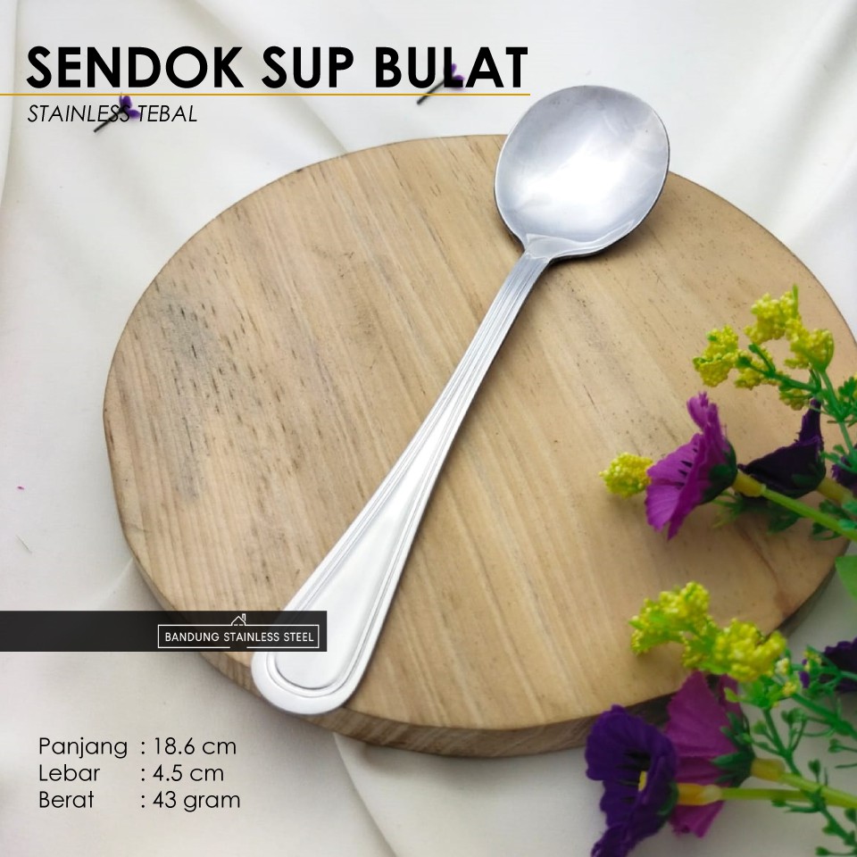 Sendok sup bulat sendok sayur tebal soup spoon hotel