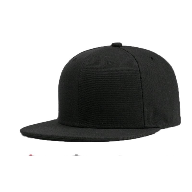 TOPI SNAPBACK HITAM POLOS