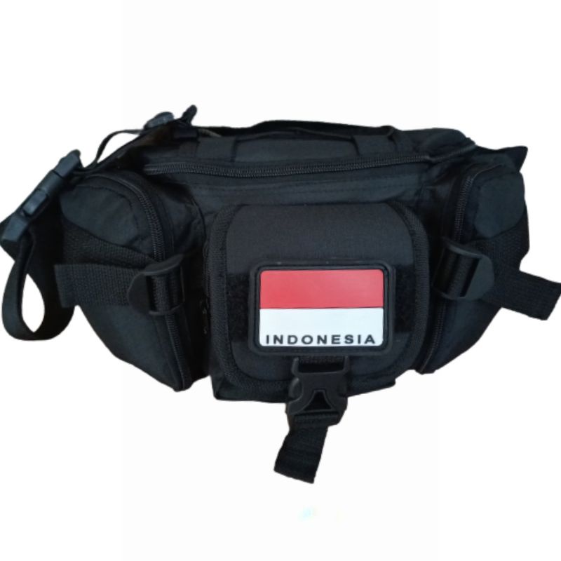 tas selempang waist bag pinggang import plus patch rubber