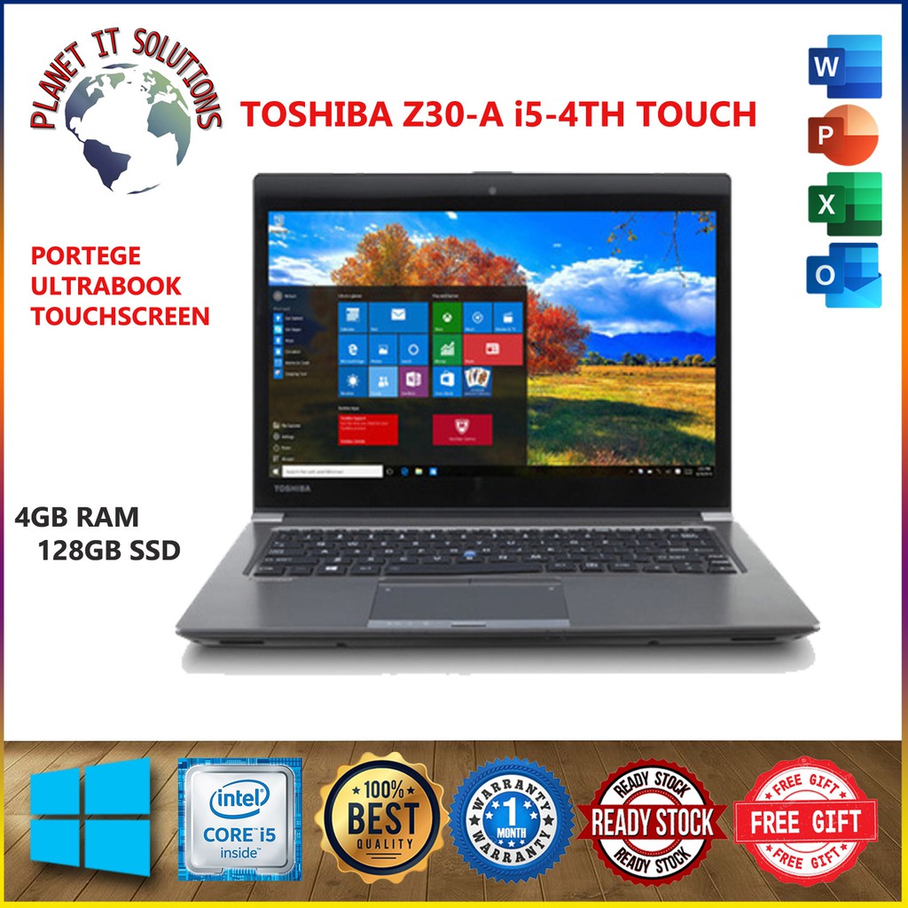 TOSHIBA PORTEGE Z30-A i5 GEN 4TH TOUCHSCREEN 4GB - 128SSD ULTRA SLIM