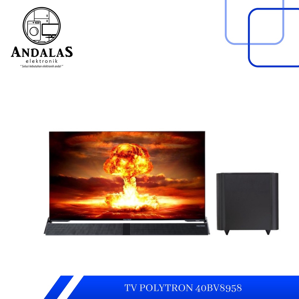 LED TV Polytron Digital TV Cinemax Soundbar 40" 40 INCH PLD 40BV8958