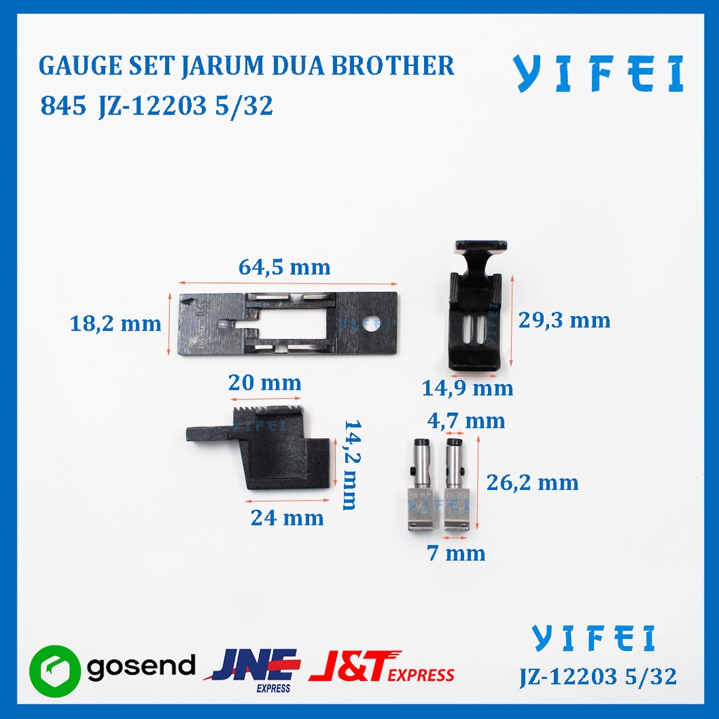 GAUGE SET JARUM DUA BROTHER 845 YIFEI-12203 5/32