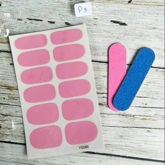Nail sticker/stiker kuku Polos [P3]