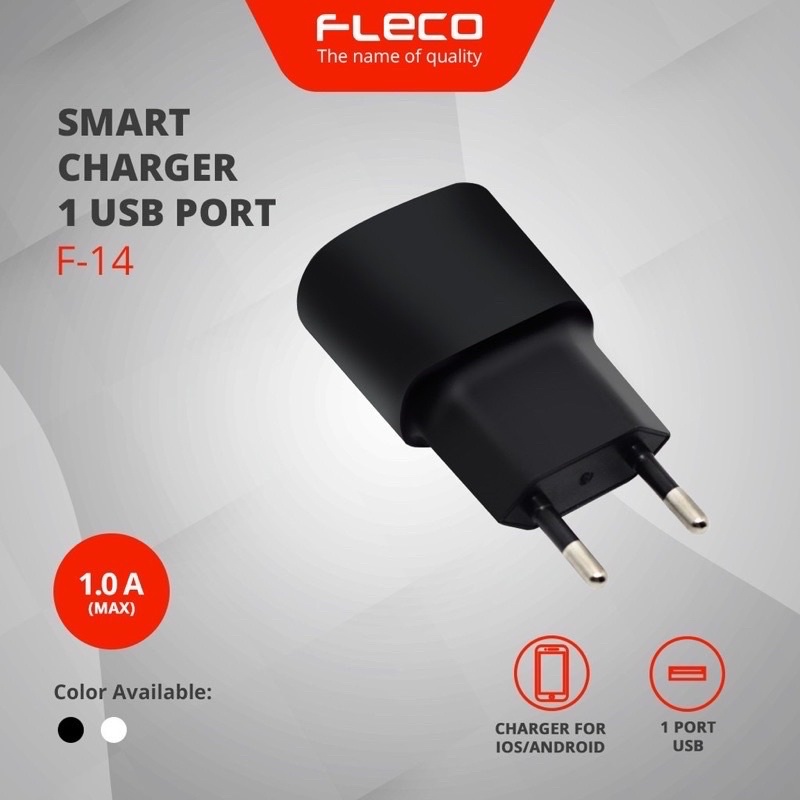 PROMO BATOK CHARGER FLECO F014 1A ORIGINAL