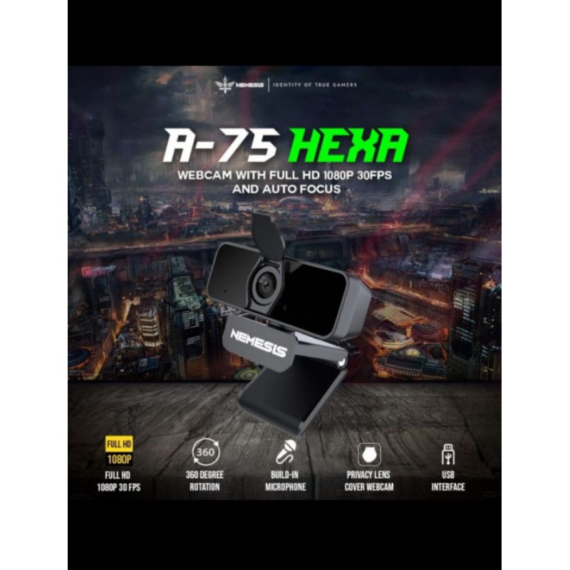 Web cam NYK Nemesis A-75 Hexa ( HD 1080p) 30 FPS / NYK A75 / NYK A 75