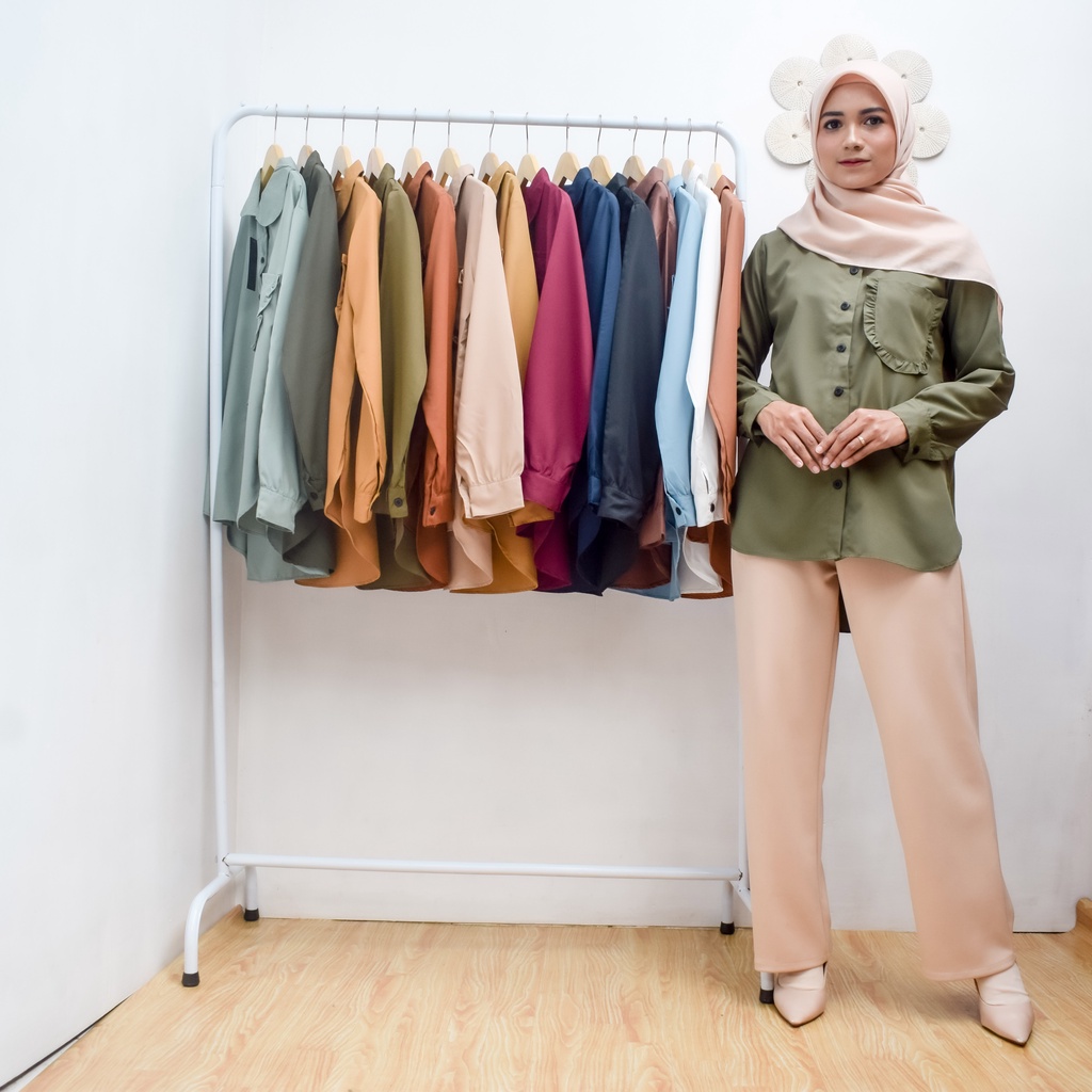 ATASAN WANITA/BLOUSE WANITA/KEMEJA BLOUSE WANITA/KEMEJA KANTOR/KEMEJA WANITA LENGAN PANJANG/KEMEJA P