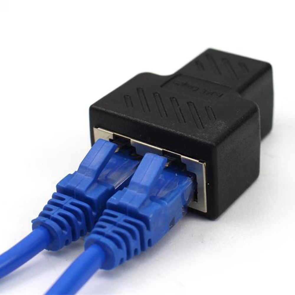 Barrel RJ45 Double 1-2 female coupler - Connector Barel LAN Rj-45 Cabang