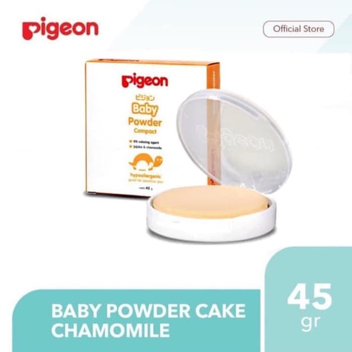 Bedak Pigeon Compact Baby Powder Cake Hypoalergenic Chamomile 45 gram