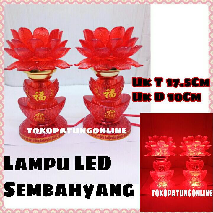 Lampu Sembahyang LED Yenpao Teratai Merah 07