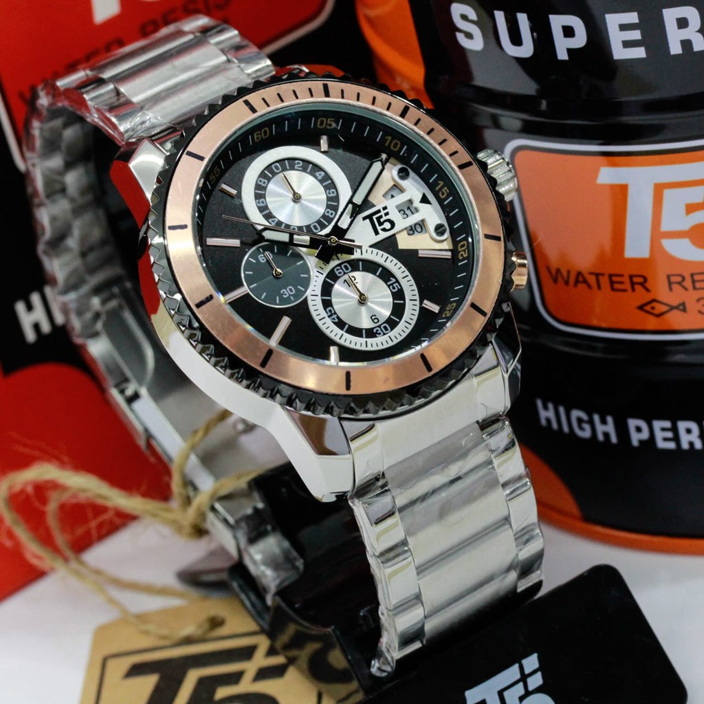 JAM TANGAN PRIA T5 H3826 CHRONOGRAPH ORIGINAL TAHAN AIR